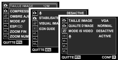 OLYMPUS TOUGH 3000 - Index de menus - 2