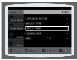 SAMSUNG HT-DS 460 ARG/NOIR - Configuration du test de tonalité - 3