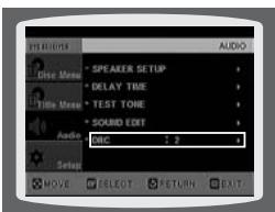 SAMSUNG HT-DS 460 ARG/NOIR - Appuyez sur pour aller à 'DRC' et appuyez ensuite sur la touche ENTER. - 1