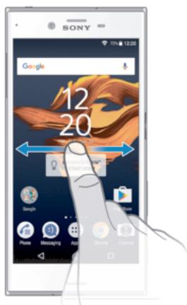 SONY XPERIA ZS SiM SILVER - Pour parcourir l'écran Accueil - 1