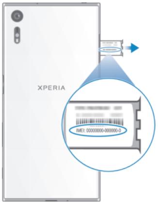 SONY XPERIA ZS SiM SILVER - Afficher votre numero IMEI sur le plateau de l'étiquette - 1