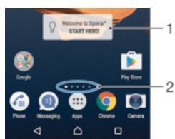 SONY XPERIA ZS SiM SILVER - Écran d'accueil - 1