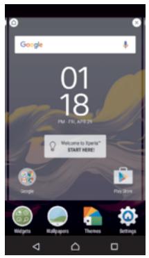 SONY XPERIA ZS SiM SILVER - Volets de l'écran d'accueil - 1