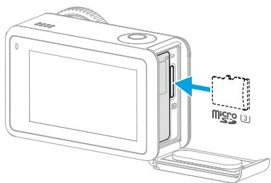 DJI Osmo_Action_4 - Insertion de la carte microsd - 1