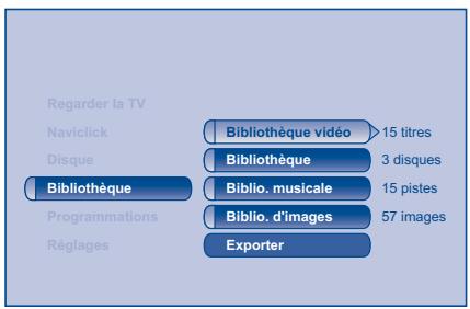THOMSON DTH 8740 E - MENU  Bibliothèque  OK - 1