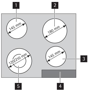 FAURE FVE6004F - Description de la table de cuisson - 1