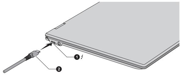 TOSHIBA PORTEGE X20W-E-11F - Connexion de l'adaptateur secteur - 5