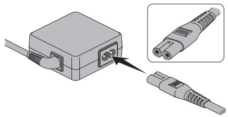 TOSHIBA PORTEGE X20W-E-11F - Connexion de l'adaptateur secteur - 2