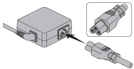 TOSHIBA PORTEGE X20W-E-11F - Connexion de l'adaptateur secteur - 3