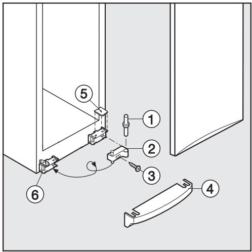 MIELE KD6052SBLANC - Inversion du sens d'ouverture de porte - 2
