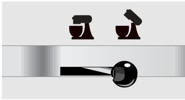 KITCHENAID 5KSM150PS EBU BLEU - Pour enlever le batteur plat, le fouet à fils ou le crochetpérisseur - 1