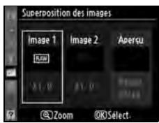 NIKON D300+18/200+MBD10 - Sélectionnez [Superposition des images]. - 2