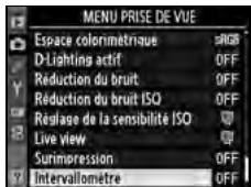 NIKON D300+18/200+MBD10 - Sélectionnez [Intervallomètre]. - 2