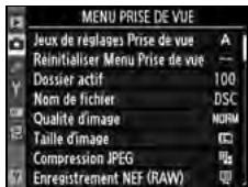 NIKON D300+18/200+MBD10 - Mettez en surbrillance l'icone du menu actif. - 2