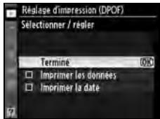 NIKON D300+18/200+MBD10 - Sélectionnez les options d'impression. - 1