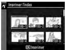 NIKON D300+18/200+MBD10 - Sélectionnez [Imprimer l'index]. - 3