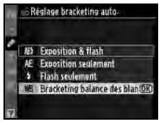 NIKON D300+18/200+MBD10 - Sélectionnez le bracketing balance des blancs. - 1