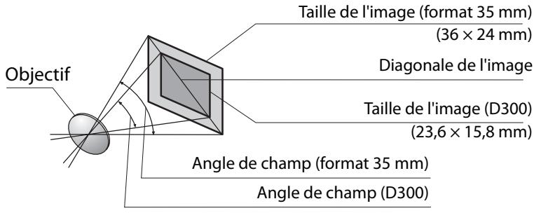 NIKON D300+18/200+MBD10 - Calcul de l'angle de champ - 1