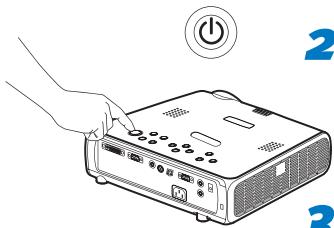INFOCUS IN34 - Brancher le cordon d'alimentation au projecteur et à une prise électrique - 1