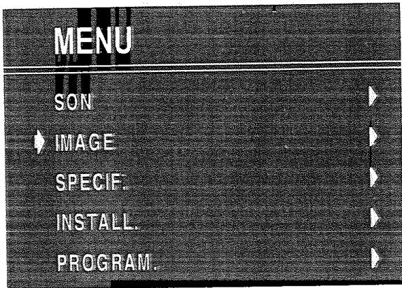 PROLINE TVD 1430 - Menu IMAGE - 1