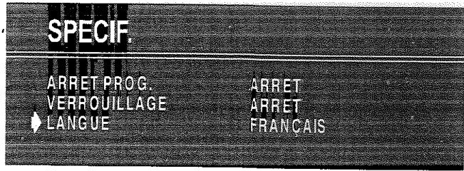 PROLINE TVD 1430 - Sélection de la langue des menus - 1