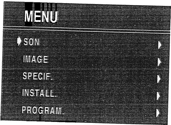 PROLINE TVD 1430 - Système de menus - 1