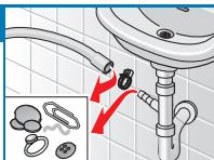 GAGGENAU WM 260 160 - Flexible d'évacuation sur siphon - 1