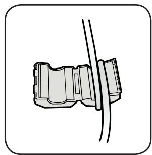 SAMSUNG HW-F450 - RELIER LE NOYAU TORIQUE EN FERRITE AU CORDON D'ALIMENTATION DU CAISSON DE BASSE - 4