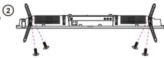 JVC LT-32FD110 - Assembler les pieds - 2