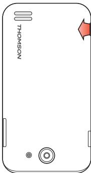 THOMSON EVERY 35 NOIR - Insertion de la carte SIM et de la carte mémoire - 1