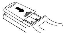 DENON AVR-1602 - Insertion des piles - 3