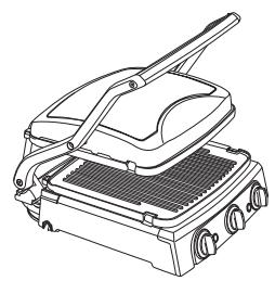 CUISINART GRIDDLER PRO GR50E - Position Salamandre (griller sans contact) - 2