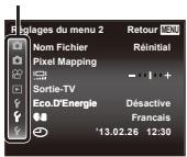 OLYMPUS STYLUS SZ-17 - Appuyez sur la touche MENU. - 2