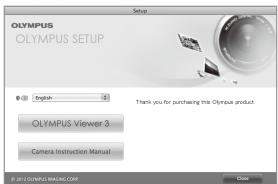 OLYMPUS STYLUS SZ-17 - Insérez le CD fourni dans un lecteur de CD-ROM. - 3