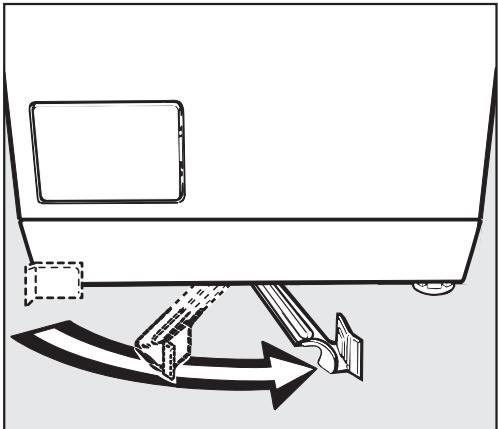 MIELE WTD160WCS - Levier à gauche = pendant le lavage - 1
