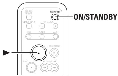 SOURCE POWER ON/STANDBY VIDEO INPUT CHANNEL DVD TUNER AUX STUB/FAUSE BAND RUNING + ON OFF OFF