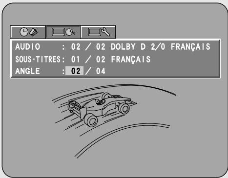 AUDIO : 02 / 02 DOLBY D 2/0 FRANÇAIS SOUS-TITRES : 01 / 02 FRANÇAIS ANGLE : 02 / 04