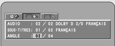 AUDIO : 02 / 02 DOLBY D 2/0 FRANÇAIS SOUS-TITRES: 01 / 02 FRANÇAIS ANGLE : 02 / 04
