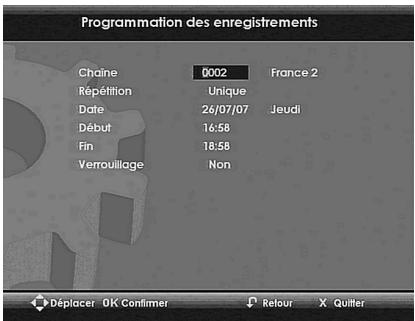 SAGEM DTR67160T - 10-2-1 Programmation manuelle - 2