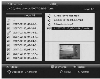 SAGEM DTR67160T - 11-6-1 Creer et modifier une liste de sélection - 1