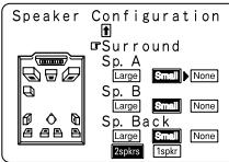 DENON AVC-A11 - Réglage du type d'enceintes - 5