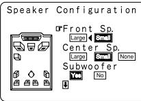 DENON AVC-A11 - Réglage du type d'enceintes - 4
