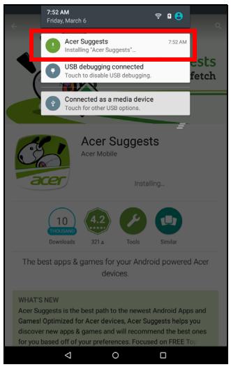 ACER B1-830-K5F0 - Play Store - 3