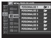 FUJIFILM MXE-2NOiR - Enregistrement des réglages - 1