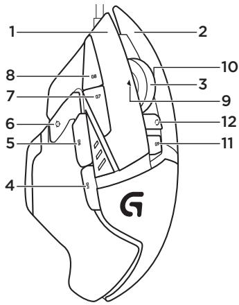 LOGITECH G502 - boutons entièrementprogrammables - 1