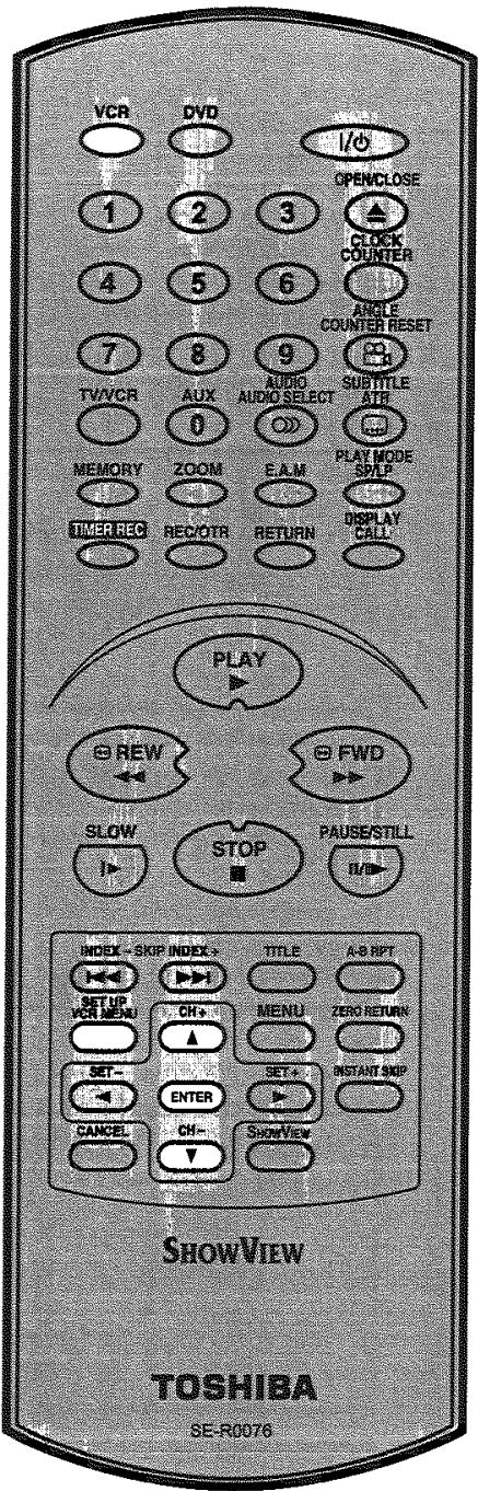 TOSHIBA SD 22 VE - Appuyez sur VCR MENU. - 4