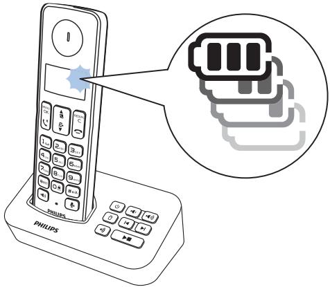 PHILIPS D2054B/FR - Charge du combiné - 1