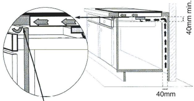 ARISTON KBT 6013 ID IX - Au-deussus d'un meuble vide ou tiroir - 1