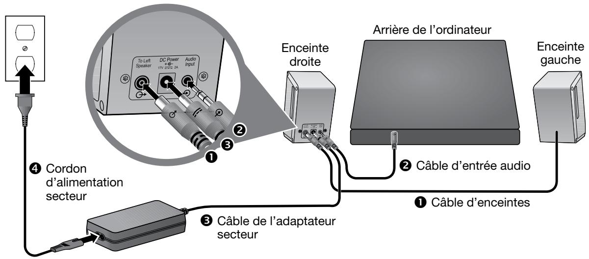 BOSER MUSIC MONITOR - Utilisation des trois câbles - 1