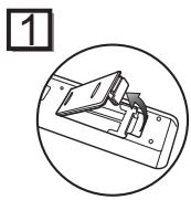 TOSHIBA DVR-80KF - Installation des Piles Dans la Telecommande - 1